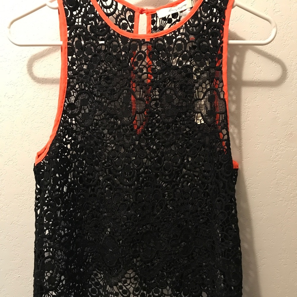Black lace top.